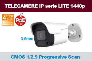 Telecamera Bullet in PVC IP PoE 4Mpx H265+
