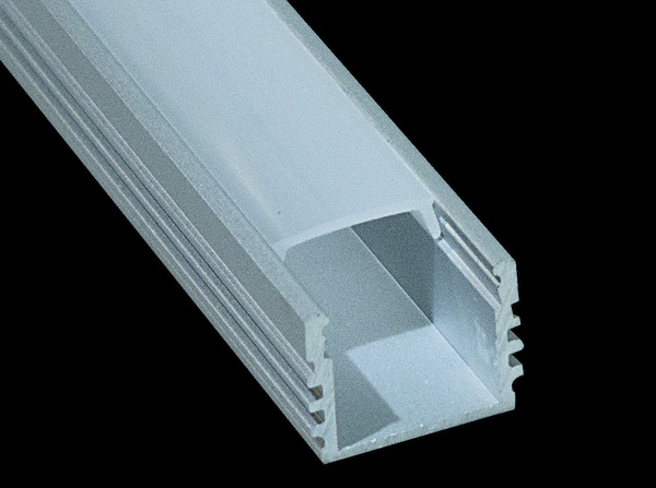 KIT 40pz Profilo alluminio Cartongesso o Parete, 2m Dissip.22W/m,Inc.12,5mm(16,2x12,79),Cover satin