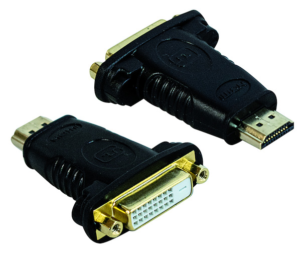 ADATTATORE PR.DVI-D - SP.HDMI DORATO DUAL LINK (24+1) - (HDMI 19PIN)