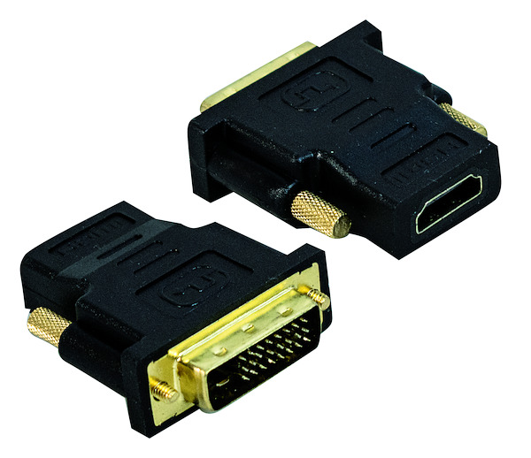 ADATTATORE SP.DVI-D - PR.HDMI DUAL LINK (24+1) - (HDMI 19PIN), DORATO