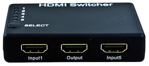 SWITCH HDMI 5 IN - 1 OUT, CON TELECOMANDO, 3D, COMMUTAZIONE INTELLIGENTE