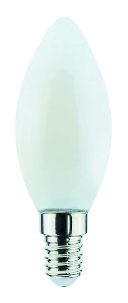 LAMPADA LED CANDELA C35 serie Filament Milky, E14, 6.5W, FA320°, 2700K, 220Vac, LM806, CRI80, 35*97mm