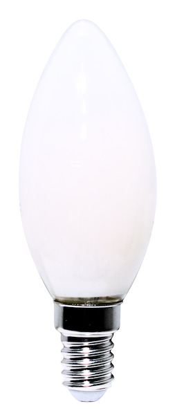 LAMPADA LED CANDELA C35 serie Filament Milky, E14, 7W, FA320°, 2700K, 220Vac, LM1000, CRI80, 35*97mm, Classe D