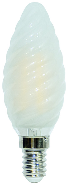 LAMPADA LED C.TORTIGLIONE ST35 serie Filament Frost,E14, 2,5W,FA320°,2700K,220Vac,LM250,CRI80,35*97mm