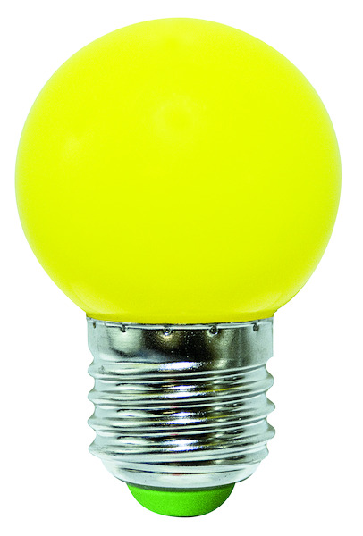 LAMPADA LED MINIGLOBO G45 CLR, E27, 2W, 240°, Luce Gialla, 220Vac, 45*70mm BOX
