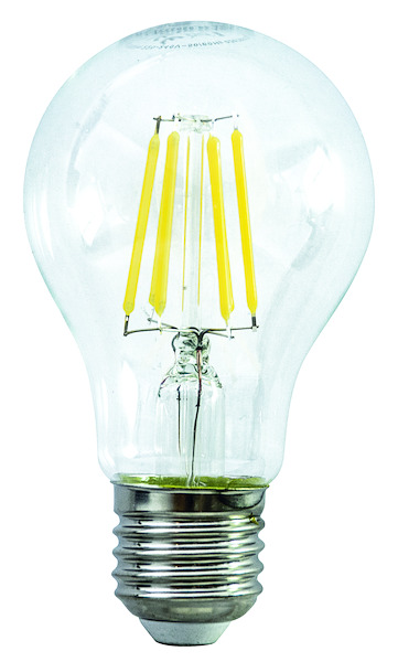LAMPADA LED GOCCIA A60 serie Filament Trasp., E27, 8.5W,FA320°,2700K,220Vac,LM1055,CRI80, 60*108mm