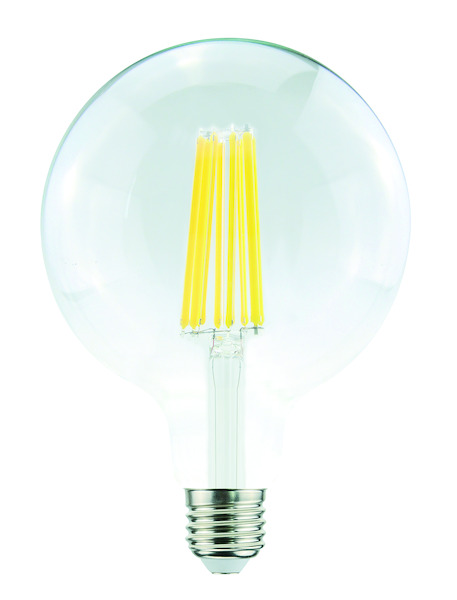 LAMPADA LED GLOBO G125 serie Filament Trasp., E27, 16W, FA320°, 2700K,220Vac,LM2320,RA 80, 125*178mm