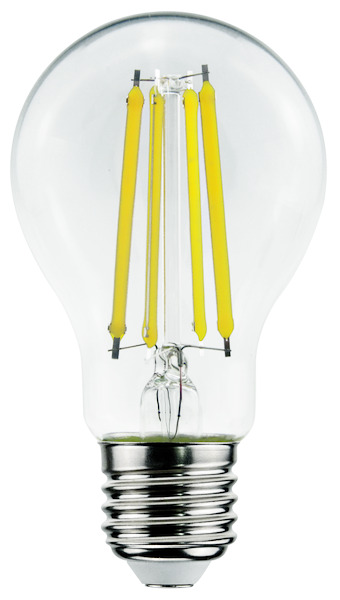 LAMPADA LED Classe A, GOCCIA A60 Filament Trasp., E27, 5W, FA320°, 2700K, 220Vac, LM1055, CRI80, 60*108mm