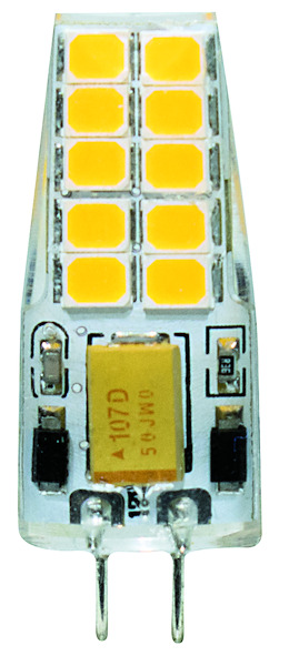 LAMPADA LED G4, 2.2W, Silicone, FA300°, 3000K, 12Vac/dc, LM230, CRI80, 12,5*37,5mm, BOX