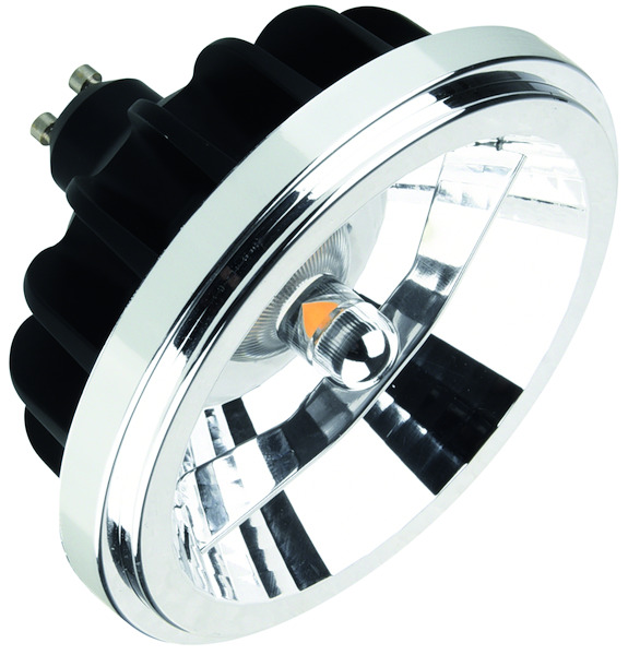LAMPADA LED AR111, GU10, 15W, BA30°, 3000K, 220Vac, LM1650 (F.T.), CRI80, 111*78mm, BOX