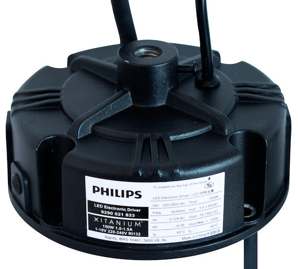 TRASFORMATORE Philips Dimmerabile (1-10V) per LED 150W, 900-1500mA, 70-130Vdc, In:85-305Vac, IP65, adatto per 39.9HU21509*