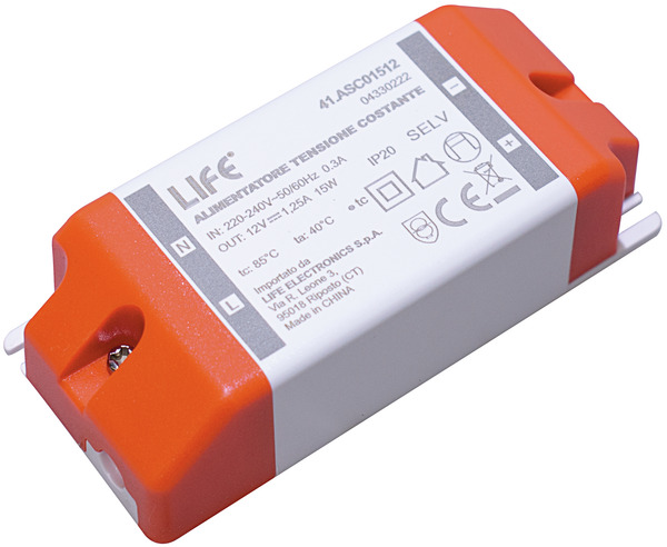 Alimentatore guscio IP20 Out: 12V 1,25A 15W In: 230Vac 50Hz, 90*40*24mm PF >0 0,5%%%_substitutiveMessage_%%%41.TD01512 Alimentatore guscio IP20 Out: 12V 1,25A 15W In: 230Vac 50Hz, 90*40*24mm PF >0 0,5%%%_substitutiveMessage_%%%41.TD01512