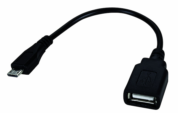 CAVO USB V2 PR.A - SP.MICRO USB Tipo B, 0,15m, COMPATIBILE OTG