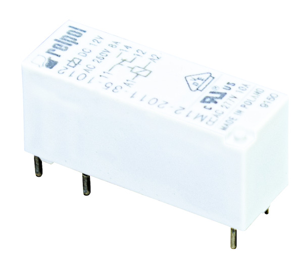 Relè miniatura PCB- 1 polo - 8A - 12Vdc - AgNi - 1CO (SPDT) (singolo polo, doppio contatto) IP67