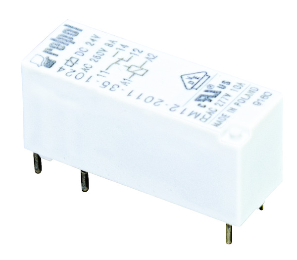 Relè miniatura PCB- 1 polo - 8A - 24Vdc - AgNi - 1CO (SPDT) (singolo polo, doppio contatto) IP67