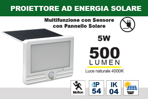 PROIETTORE LED ad energia SOLARE FB3-050