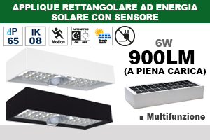 APPLIQUE Rettangolare ad energia SOLARE