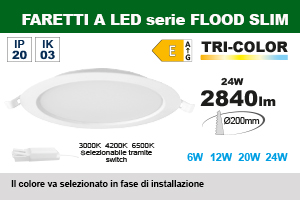 FARETTO LED ROTONDO DA INCASSO 3000K/4200K/6500K