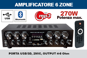 AMPLIFICATORE 6 ZONE