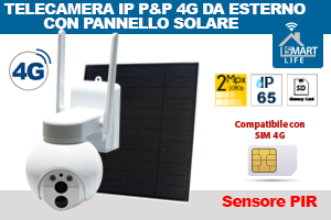 Telecamera IP SMARTLIFE 4G, P.SOLARE 5W, MOTORIZZATA