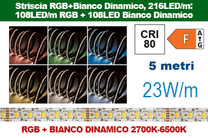 Striscia RGB+Bianco Dinamico