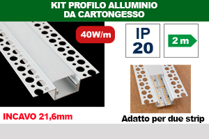 KIT Profilo alluminio da cartongesso