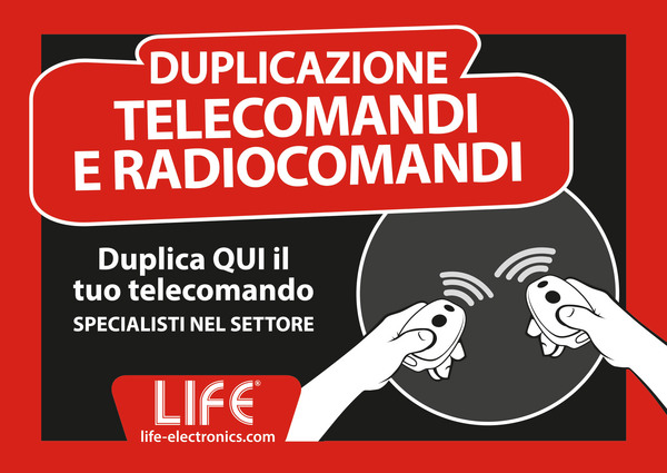 ADESIVO DUPLICAZIONE TELECOMANDI E RADIOCOMANDI