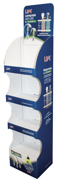 ESPOSITORE LIFE in cartone per lampade LED in classe A ESPOSITORE LIFE in cartone per lampade LED in classe A