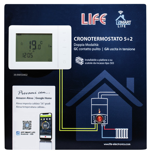 Pannello Espositivo LIFE Cronotermostato SmartLIFE 2023 Pannello Espositivo LIFE Cronotermostato SmartLIFE 2023