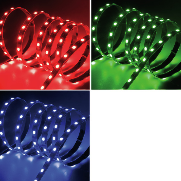 Striscia RGB 60LED/m, 5050 IP65H, 12V 14w/m, configurazione R/G/B, PREZZO per 5m - PCB 10mm Striscia RGB 60LED/m, 5050 IP65H, 12V 14w/m, configurazione R/G/B, PREZZO per 5m - PCB 10mm