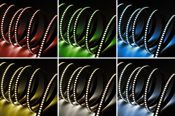 Striscia RGB+Bianco Dinamico, 216LED/m: 108LED/m RGB +108LED Bianco Dinamico (2700K-6500K) 950lm/m Max , IP20, 24V, 23W/m (14W RGB + 9W CCT), PREZZO per 5m  - PCB 10mm
