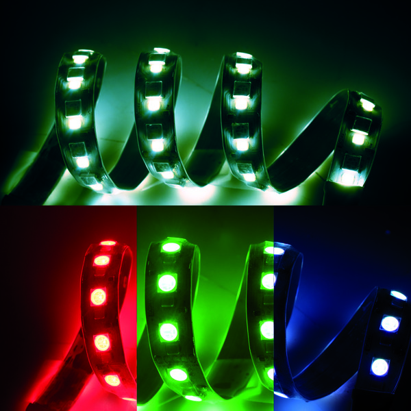 Striscia RGB+Bianco Freddo 168LED/m: 84LED/m 5050 +84LED 2835, IP65H, 24V, 20W/m, 6500K 600lm/m, PREZZO per 5m  - PCB 12mm%%%_substitutiveMessage_%%%16.LS506052RGBW