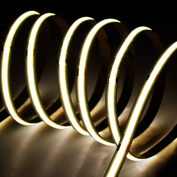 Striscia LED COB, IP20, 24V 10,8W/m, L.CALDA 3000K ±5%, 1187lm/m, CRI90 PREZZO per 5m - PCB 8mm Striscia LED COB, IP20, 24V 10,8W/m, L.CALDA 3000K ±5%, 1187lm/m, CRI90 PREZZO per 5m - PCB 8mm