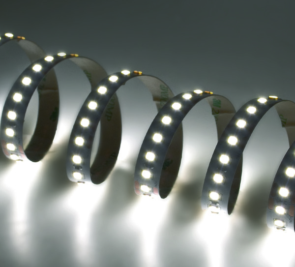 Striscia LED da 20 metri, 120LED/m, 2835 IP20, 24V 6,5W/m, L.Naturale 4000K±5%, 580lm/m, PREZZO per 20m (tutti i 20 m alimentabili solo da un lato), PCB 10mm