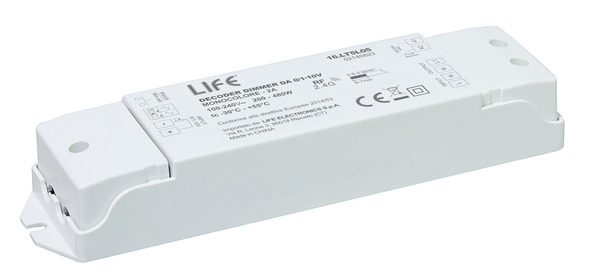 Ricevitore Dimmer Triac, da 0-10V a Dimmer 2A 220V 480W, Wireless 2.4G, con pulsante, LIFE512 Ricevitore Dimmer Triac, da 0-10V a Dimmer 2A 220V 480W, Wireless 2.4G, con pulsante, LIFE512