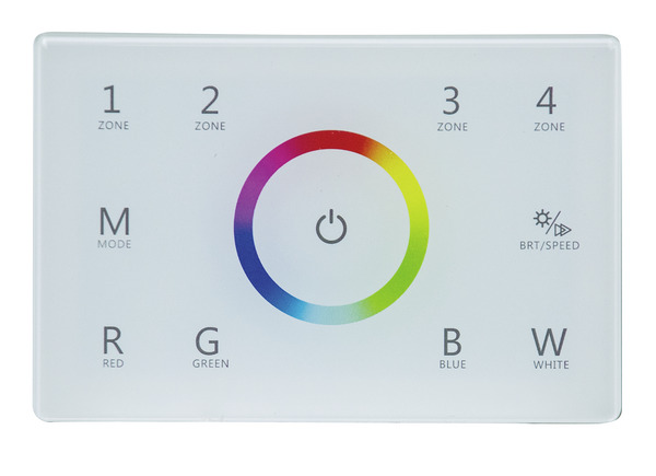Pannello RGBW/RGB da parete 503, 4 Zone, Trasmettiotore/Ricevitore RF2.4GHz, Master DMX512 LIFE512