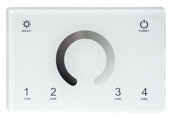 Pannello Dimmer monocolore da parete 503, 4Zone, TX/RX RF2.4GHz, MasterDMX512 LIFE512