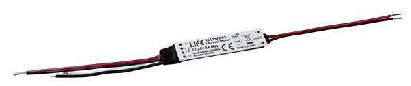 Ricevitore Dimmer monocolore, da RF2,4GHz a 1CH*3A 12V(36W)/24V(72W)  con pulsante cablato LIFE512