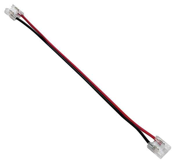 Giunto flessibile SLIM ad innesto rapido con cavetto 10cm in mezzo, per strisce LED COB & SMD PCB da 8mm Giunto flessibile SLIM ad innesto rapido con cavetto 10cm in mezzo, per strisce LED COB & SMD PCB da 8mm