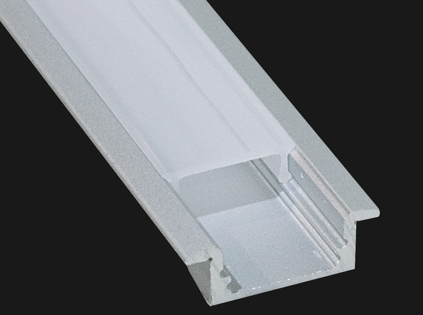 KIT 40pz Profilo alluminio 2m Dissip.24W/m da incasso, Incavo 12,3mm (23 x 9mm) + Cover Satinata+ 4 Staffe 2 Tappi KIT 40pz Profilo alluminio 2m Dissip.24W/m da incasso, Incavo 12,3mm (23 x 9mm) + Cover Satinata+ 4 Staffe 2 Tappi