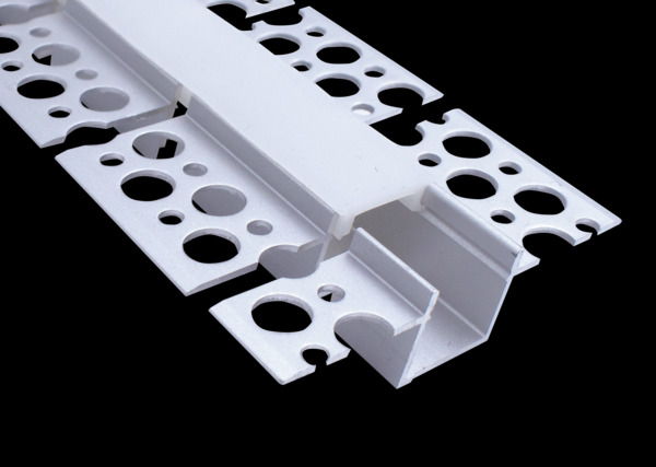 KIT Profilo alluminio Snake, per cartongesso/muratura 2m Dissip.24W/m, a Filo Parete, Incavo 13,3mm Cover in silicone Satinata, imballati singolarmente KIT Profilo alluminio Snake, per cartongesso/muratura 2m Dissip.24W/m, a Filo Parete, Incavo 13,3mm Cover in silicone Satinata, imballati singolarmente