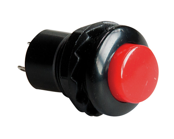 PULSANTE ROSSO 3A NORM. APERTO IN PVC