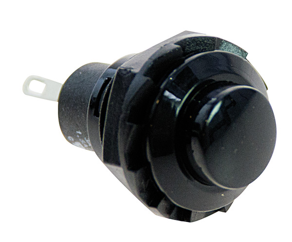 PULSANTE NERO 3A-125Vac NORM.APER.PVC