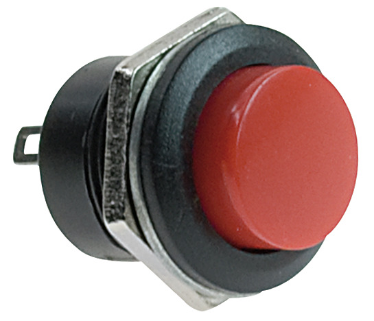 PULSANTE ROSSO 6A 125Vac NORM.APER. IN PVC
