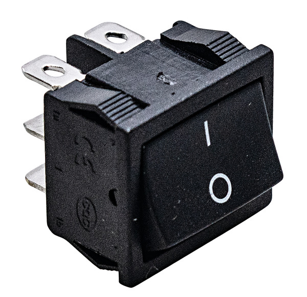 Deviatore doppio 1-2 6A 250Vac a bilanciere T-max 85°C Deviatore doppio 1-2 6A 250Vac a bilanciere T-max 85°C