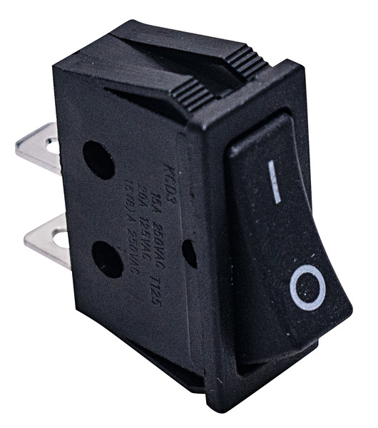 Interruttore 0-1 Tasto Nero 15A 250V~ T-max 85°C Interruttore 0-1 Tasto Nero 15A 250V~ T-max 85°C