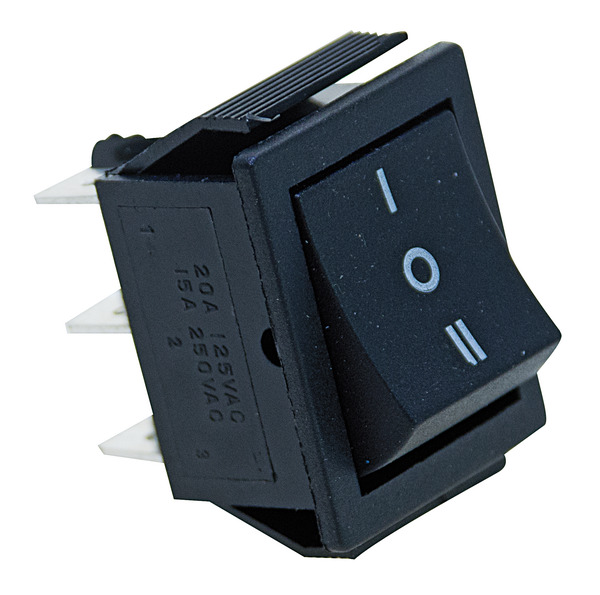 COMMUTATORE 1-0-2 15A 250Vac TASTO NERO