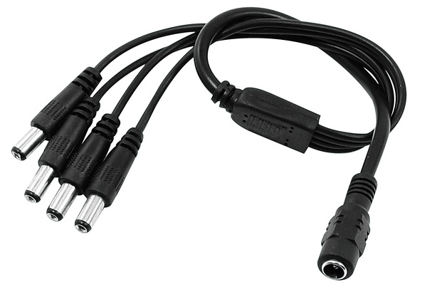 Splitter alimentazione DC 1 - Spina 5,5x2,1mm - 4 Prese 5.5x,2,1mm Splitter alimentazione DC 1 - Spina 5,5x2,1mm - 4 Prese 5.5x,2,1mm