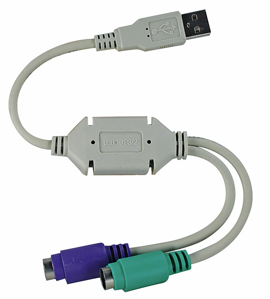 ADATTATORE USB SPINA Tipo A - 2 PRESE PS2 (Mouse + Tastiera), L.0,2M ADATTATORE USB SPINA Tipo A - 2 PRESE PS2 (Mouse + Tastiera), L.0,2M