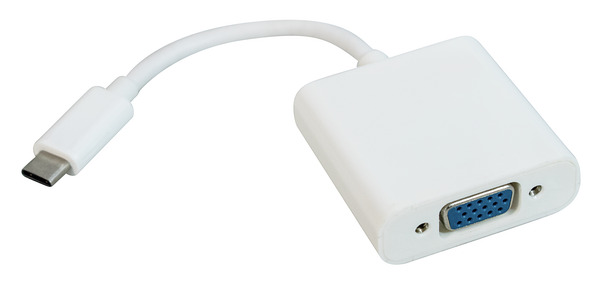 CONVERTITORE da USB TIPO C a VGA, 60hz, BIANCO CONVERTITORE da USB TIPO C a VGA, 60hz, BIANCO